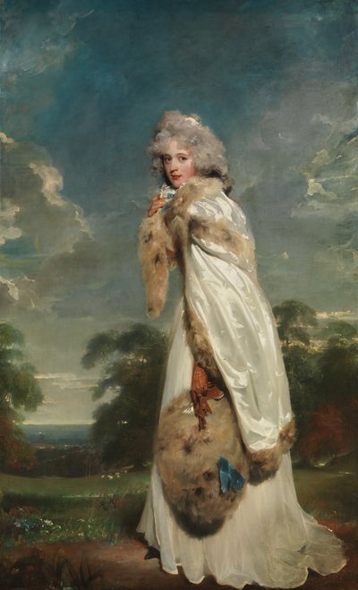 Elizabeth Farren syntyi noin 1759, kuoli 1829, myöhemmin Derbyn kreivitär, 1790. tekijältä Thomas Lawrence