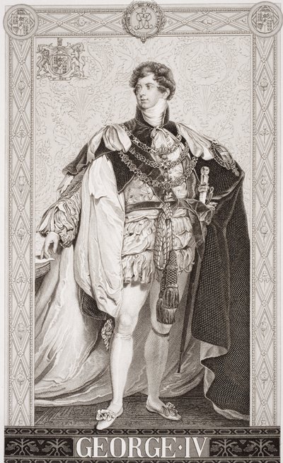George IV (1762-1830) mula sa `Illustrations of English and Scottish History