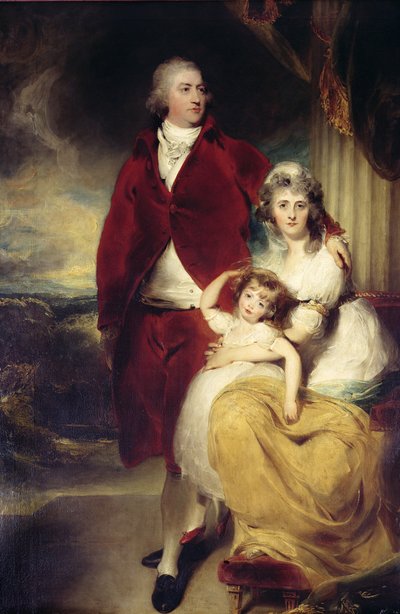 Henry, Exeterin 10. jaarli ja 1. markiisi, hänen vaimonsa Sarah ja tytär Lady Sophia Cecil tekijältä Thomas Lawrence