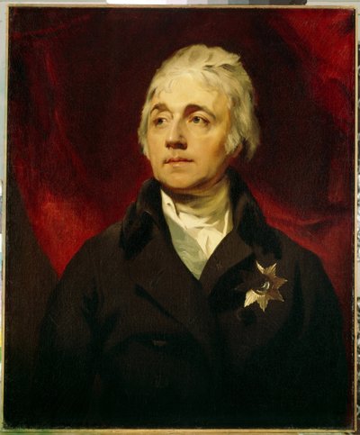 Kreivi Semjon Romanovitš Vorontsovin (1744-1832) muotokuva (Kreivi Semjon Romanovitš Vorontsovin muotokuva). Sir Thomas Lawrencen (1769-1830) maalaus öljy kankaalle. Englantilainen taide, 1700-luvun loppu - 1800-luvun alku, romantismi. Valtion Eremitaaši,  tekijältä Thomas Lawrence
