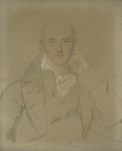 Muotokuva George Canningista, M.P. (1770-1827), puolipitkä, istuva (lyijykynä, musta, valkoinen & punainen liitu kankaalle) tekijältä Thomas Lawrence