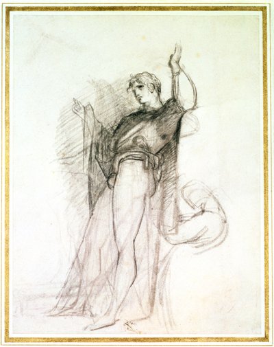 John Philip Kemblen muotokuva Hamletina (liitu paperille) tekijältä Thomas Lawrence