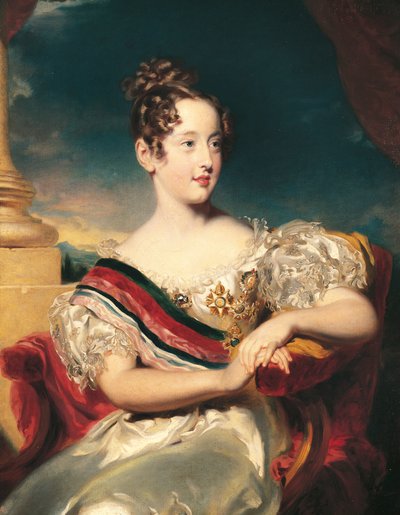 Muotokuva Maria II:sta Portugalista, Portugalin kuningattaresta, Thomas Lawrencen koulu, maalaus tekijältä Thomas Lawrence