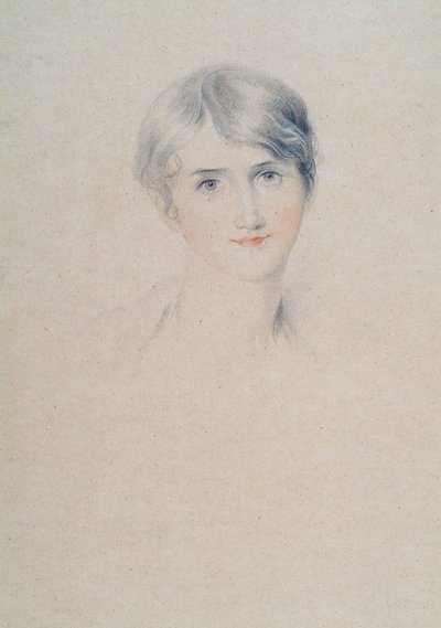 Neiti Bloxhamin muotokuva, n. 1800-1810 (kynä ja liitu paperille) tekijältä Thomas Lawrence