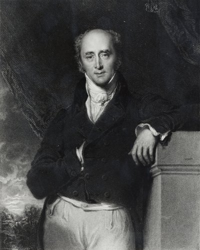 J. Cochranin kaivertama oikeanpuoleisen Charles Greyn, Earl Grayn (1764-1845) muotokuva tekijältä Thomas Lawrence