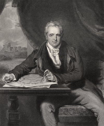 Sir Jeffry Wyatville, kaiverrettu H. Robinson, National Portrait Gallerysta, osa V, julkaistu noin 1835 tekijältä Thomas Lawrence