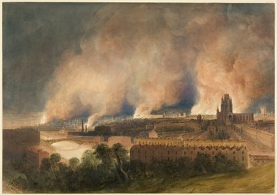 Bristol Pile Hillistä nähtynä yöllä 30. lokakuuta tekijältä Thomas Leeson the Elder Rowbotham