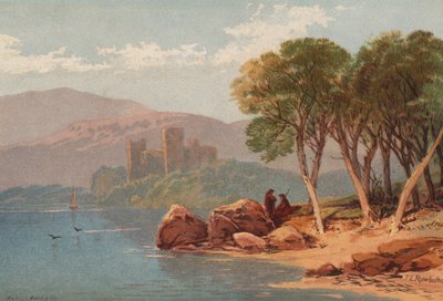 Skotlanti, Loch Ness (väri litho) tekijältä Thomas Leeson the Elder Rowbotham
