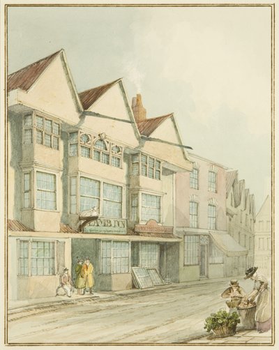 The Lamb Inn, West Street (akvarelli paperille) tekijältä Thomas Leeson the Elder Rowbotham