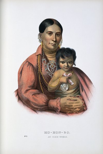 Do-Hon-Go, Osage-nainen tekijältä Thomas Loraine (after) McKenney