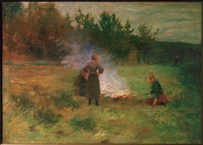 Mädchen am Lagerfeuer tekijältä Thomas Ludwig Herbst