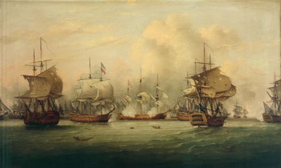 Doggerin rannikon taistelu, 5. elokuuta 1781. tekijältä Thomas Luny