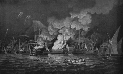 Gibraltarin puolustus, n. 1785 tekijältä Thomas Luny
