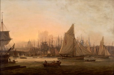 "The Pool of London", c1805 tekijältä Thomas Luny