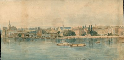 Panoraama Thames-joelle, North Side, 13 osassa tekijältä Thomas Mann Baynes