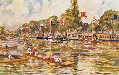 Thames-joki: Varsity Barges, Oxford (värilitro). tekijältä Thomas Maybank