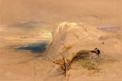 Craig Lough ja roomalainen muuri, 1839 (lyijykynä, guassi ja wc paperille). tekijältä Thomas Miles Richardson