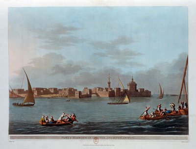 Aboukirin linnoitus ja satama, muinainen Canopus, Egypti, 1801 tekijältä Thomas Milton
