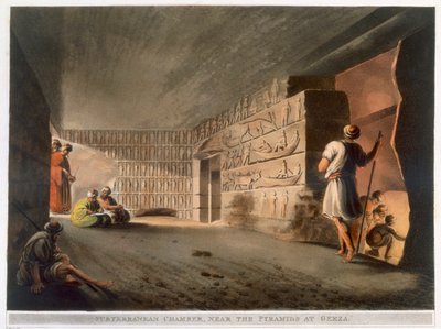 "Subterranean Chamber lähellä Gizan pyramideja", 1802 tekijältä Thomas Milton