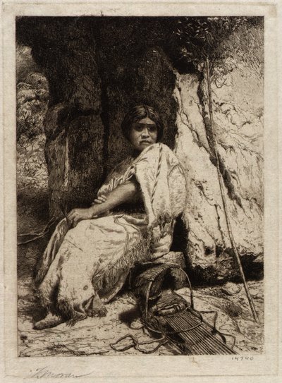 (Intiaanityttö) tekijältä Thomas Moran