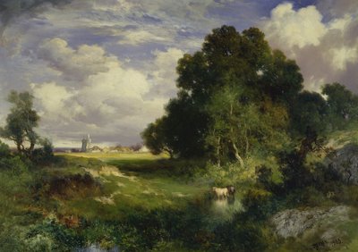 Juhannuspäivä, East Hampton, Long Island tekijältä Thomas Moran