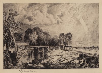 Maalaismainen silta tekijältä Thomas Moran