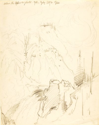 Lower Fallin yläpuolella, Yellowstone tekijältä Thomas Moran