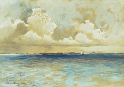 Bahama Island Light, 1883 tekijältä Thomas Moran