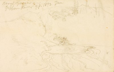 Beryl Geysir Gibbon-joella, Yellowstone Parkissa tekijältä Thomas Moran