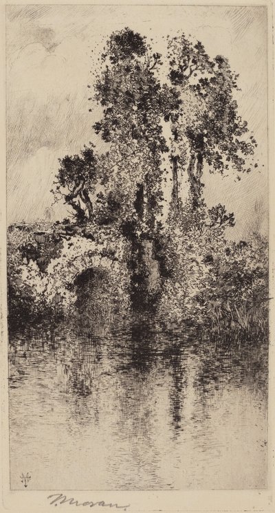 Silta ja puut tekijältä Thomas Moran