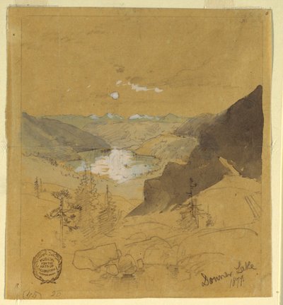 Piirros, Donner Lake, 1879 tekijältä Thomas Moran