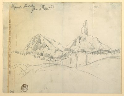 Piirustus, Lizard Head, Colorado tekijältä Thomas Moran
