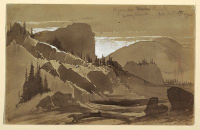 Piirros, Meadow Creekin lähellä, Utah, 25. heinäkuuta 1871. tekijältä Thomas Moran