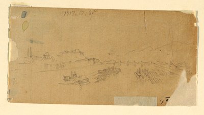 Piirros, Tetons, tasangolta nähtynä, 28. elokuuta 1879. tekijältä Thomas Moran