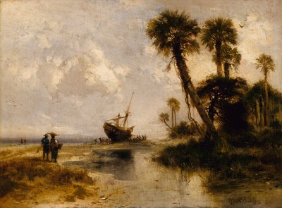 Fort George Island, Florida tekijältä Thomas Moran