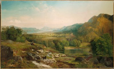 Minding the Flock, noin 1867 tekijältä Thomas Moran
