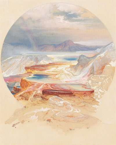 Minerva Terrace, Yellowstone tekijältä Thomas Moran