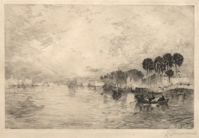 Aamu St. Johns Riverillä, Florida, 1881. tekijältä Thomas Moran