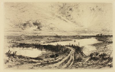 Auringonnousu – lampi, East Hampton tekijältä Thomas Moran