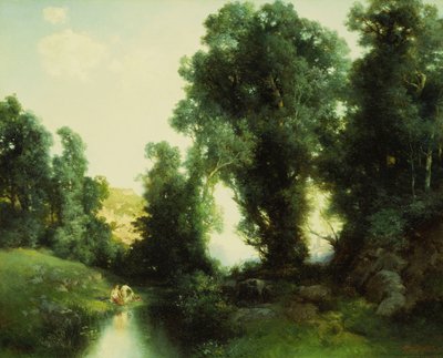 The Bathing Hole, Cuernavaca, Meksiko, 1913 tekijältä Thomas Moran