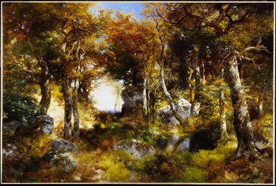 Woodland Pool, 1909 tekijältä Thomas Moran