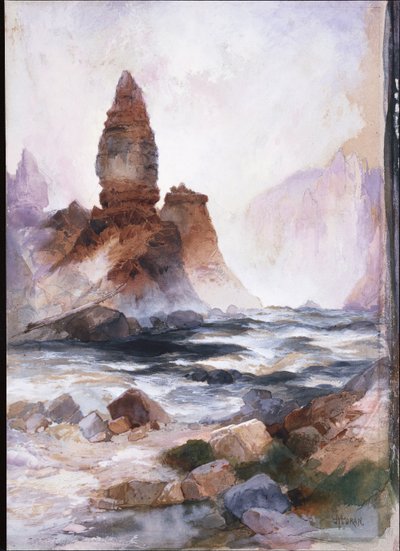 Tower Falls ja Sulphur Rock, Yellowstone tekijältä Thomas Moran