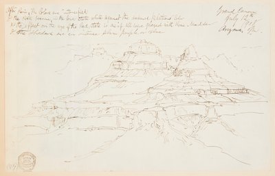 Kaksi kalliota Grand Canyonissa, Arizonassa tekijältä Thomas Moran