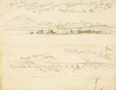 Yellowstone Bad Lands (ja Yellowstone Buttes) tekijältä Thomas Moran