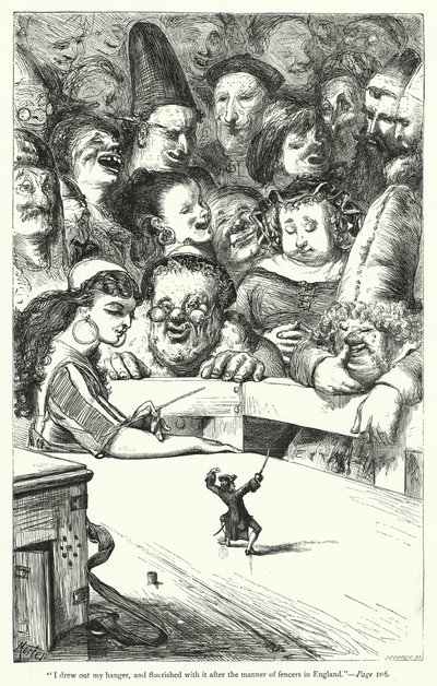 Kuvitus Jonathan Swiftin teokselle Gulliver