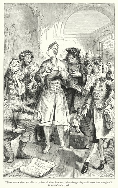 Kuvitus Jonathan Swiftin teokselle Gulliver