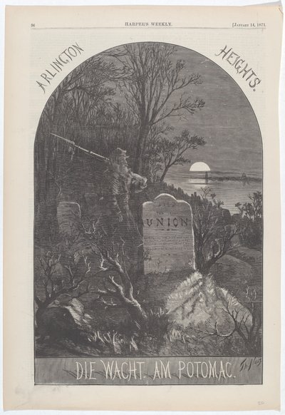 Arlington Heights. Die Wacht. Olen Potomac. tekijältä Thomas Nast