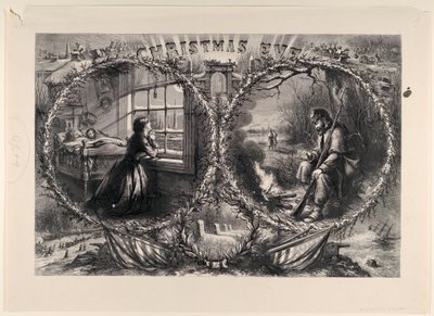 Jouluaatto julkaisi Harpers Weeklyn 3. tammikuuta 1863 1863. tekijältä Thomas Nast