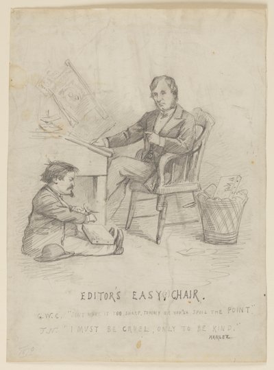 Tutkimus sarjakuvaan, "Toimittajan lepotuoli" tekijältä Thomas Nast