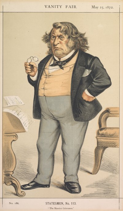 Vanity Fair: Statesman, nro 113 The Massive Graevance, 1872. tekijältä Thomas Nast